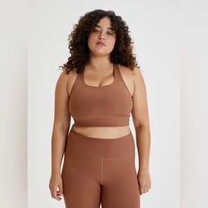 Girlfriend Collective | RIB Paloma Racerback Bra in Rye - Size Medium